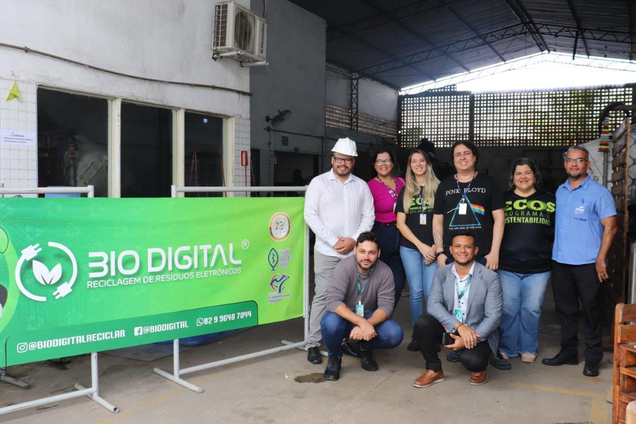 Equipe ECOS do Senac Alagoas realiza visita à empresa de reciclagem BioDigital