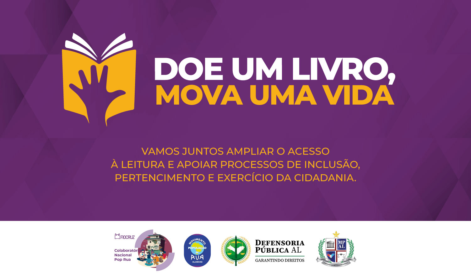 Senac apoia! Ministério Público de Alagoas lança campanha de incentivo à leitura e convida a sociedade a doar livros