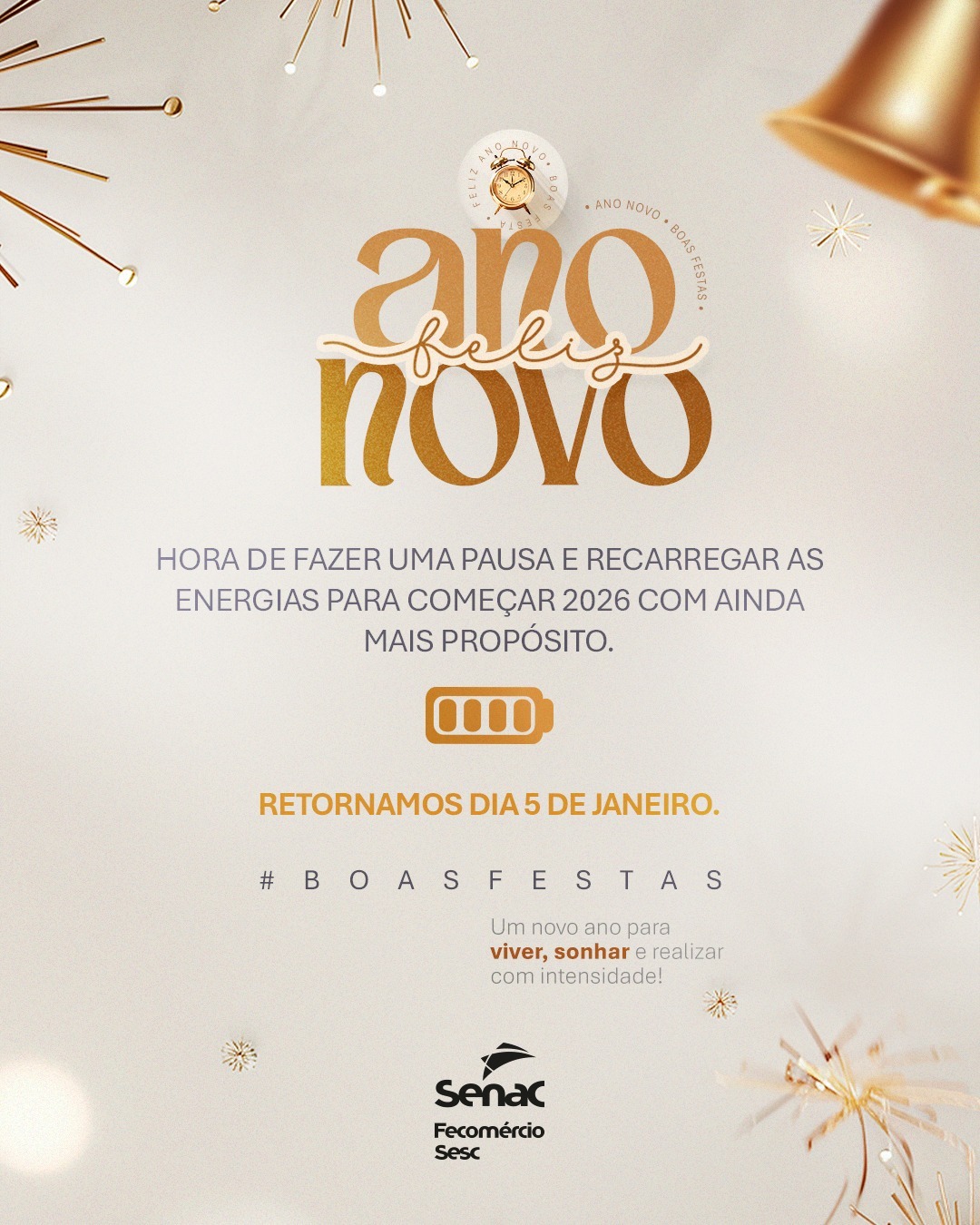 Recesso institucional: Senac Alagoas retorna atividades em 5 de janeiro