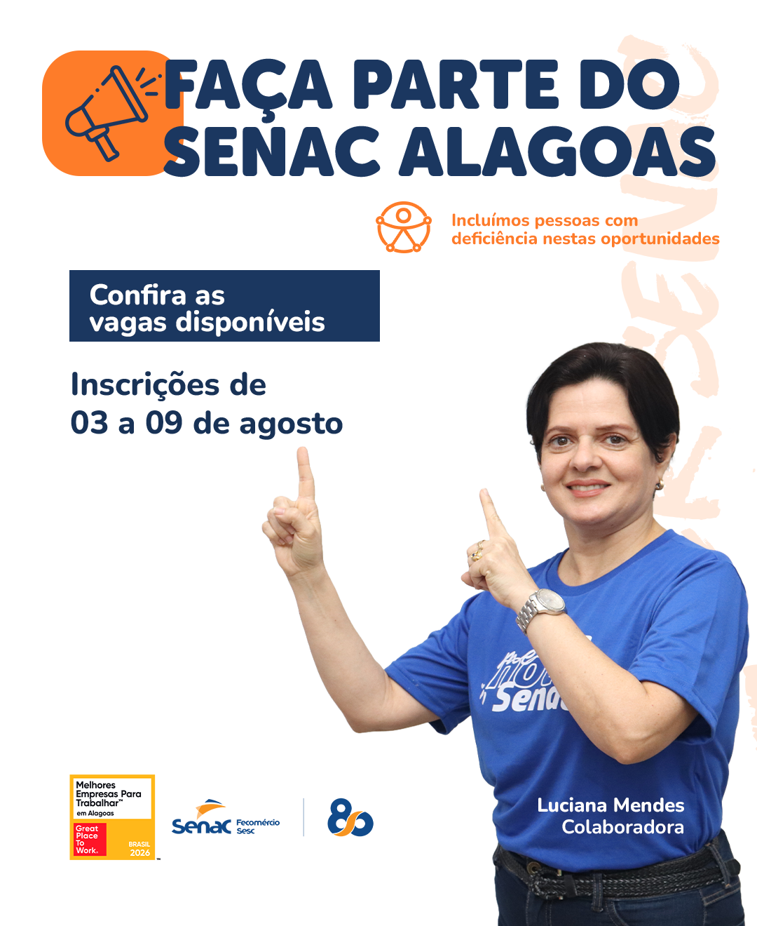 Senac Alagoas abre processo seletivo para vagas em Maceió e Arapiraca